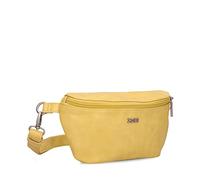 Damen Hip Bag Mademoiselle MH4 Bauchtasche 25 cm 1 Liter aus hochwertigem Kunstleder, Crossbody Bag wasserabweisend, 3-in-1 Bequeme Brusttasche, Gürteltasche & Hüfttasche (Lemon)