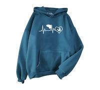 Damen Hoodie Mit Kapuze Xxl Schwarzer Kapuzenpullover Sweatshirt Rundhals Pullover Oversize Sweatjacke Marke Hoody Kurzarm Gruene Hoodies Gefüttert Party Teddybär Kitschiger Weihnachtspullover