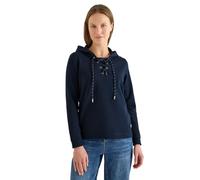 Langarmshirt CECIL, Damen, Gr. L (42), universal blau, Web, 80% Baumwolle, 15% Polyester, 5% Elasthan, unifarben, comfort fit normal, ohne Ausschnitt, Bündchen, Shirts Langarmshirt, Jersey (49791161-L