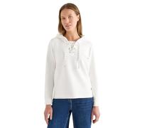 Langarmshirt CECIL, Damen, Gr. XXL (46), vanilleweiß, Web, 80% Baumwolle, 15% Polyester, 5% Elasthan, unifarben, comfort fit normal, ohne Ausschnitt, Bündchen, Shirts Langarmshirt, Jersey (92410546-XX