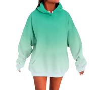 Damen Hoodie, Sweatjacke Damen Mit Kapuze, Damen Hoodies & Sweatshirts Unisex Farbverlauf Pullover Lässiges Langarm Kapuzen Sweatshirt Für Den Täglichen Gebrauch Lockere Passform Bequemes Basic Outfit