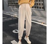 Damen Hose Mit Weitem Bein - Winter Cordhose Damen Verdickte Wärme Große Mode Apricot Retro Reißverschluss Stretch Hohe Taille Bleistifthose Freizeithose Schlank Einfache Business Elegante Party