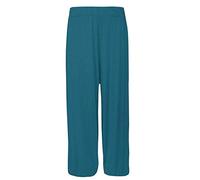 Damen-Hose Palazzos, breite Beine, tiefe Taille, einfarbig, 12 - 30 Gr. 46/48 DE (XXL), Blaugrün