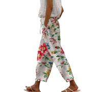 Damen Hosen Sale Reise Must Have Leinenhose Damen 7/8 Sommerhosen Leicht Und Luftig Große Größen Lockere Hosen Lässige Bequeme Freizeithose Lang Strandhose Leinen Baumwoll Hose Sale Damenbekleidung