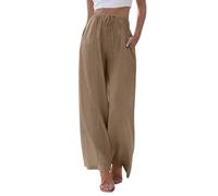 Damen Hosen Sommer Leinen Leicht Sommerhosen Locker Stoffhose Baumwolle Leinenhose Bequeme Luftige Freizeithose Lang Frauen Strandhose Wanderhosen Damen Sale Outlet Angebote Sale Damen Kleidung