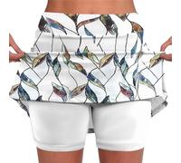 Damen Hosen Sommer Solide Damen Hosenrock Basic Tennisröcke Shorts Damen Sommer 2024 New Damen Rock Mit Innenshorts Running Minirock Damen Sommer Tennisrock Mit Leggings Mehrfarbig L