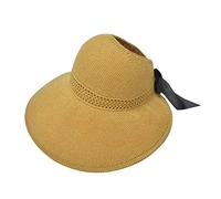 Damen Hüte Winter Filz Sun Frauen Strohhut im freien breiter Sommer Sonnenschutzhut am Strand, umgeben Baseballmützen Cap Verstellbar (D, One Size)