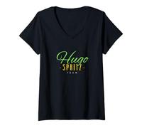 Damen Hugo Spritz Team | Holunder Sommer Sekt Prosecco Cocktail T-Shirt mit V-Ausschnitt