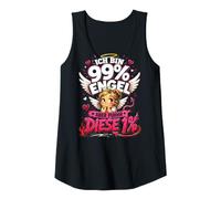 Damen Ich Bin 99 Prozent Engel Aber puhhh Diese 1 Spruch Frau Tank Top