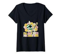 Damen Ich Bin nur für die Halbzeit-Blaskapelle Hier, Mama T-Shirt mit V-Ausschnitt