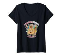 Damen Ich trage nur die Baseballschläger, Mama T-Shirt mit V-Ausschnitt