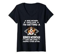 Damen I'm Getting A Bernese Mountain Funny Dog Mom Puppy Lovers T-Shirt mit V-Ausschnitt
