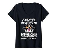 Damen I'm Getting An Entlebucher Mountain Dog Funny Dog Mom T-Shirt mit V-Ausschnitt