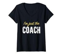 Damen I'm just The Coach - Funny T-Shirt mit V-Ausschnitt
