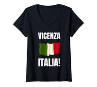 Damen Italien Vicenza T-Shirt mit V-Ausschnitt