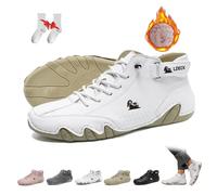 Damen Italienische handgefertigte hohe Damenstiefel aus weichem Wildleder mit Klettverschluss Draussen Ultra-bequemer Rutschfester Ldeck Barfußschuhe Beck Schuhe Minimalistisch Wandern Wanderstiefel(W