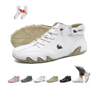 Damen Italienische handgefertigte hohe Damenstiefel aus weichem Wildleder mit Klettverschluss Draussen Ultra-bequemer Rutschfester Ldeck Barfußschuhe Beck Schuhe Minimalistisch Wandern Wanderstiefel(W