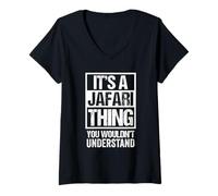 Damen It's A Jafari Thing You Wouldn't Understand Surname Name T-Shirt mit V-Ausschnitt
