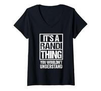 Damen It's A Randi Thing You Wouldn't Understand First Name T-Shirt mit V-Ausschnitt
