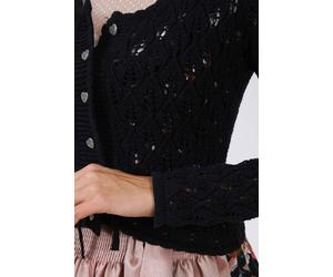 Damen Jacke - FLORENTINE - Trachtenjacke - Krüger Madl - 038701-000-0004 Schwarz/Schwarz - Gr. - XL