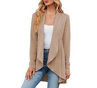 Damen Jacke Übergang-Jacke Cardigan Schwarz Elegant Strickjacken Wasserfall Strickmantel Feinstrick-Sommerjacke Leicht Strickjacke Langarm Kurzjacke Festlich Bolero Jacke Schulterjacke/Strickjacke