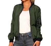 Damen Jacke Übergang Übergangsjacken Blusenjacke Zipper Sommermantel College Leicht Damenbekleidung Langarm 90Er Bunt Sweatjacke Herbstjacke Damenjacken Festival Womens Jacken Hemdjacke Schwarz M-4XL