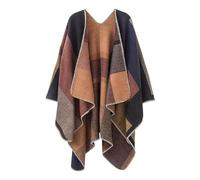 Damen Jacke Winter Vintage Winterponcho Schal Baumwolle Bequem Kap-Schal Loopschals Loose Kaschmir Decke Strick Ponchos & Capes Mode Umhang XXL Schal Damen Winter Kuschelig（3-Ginger，Einheitsgröße）