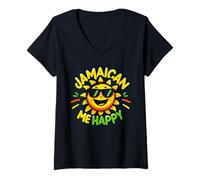 Damen Jamaica Vacation Essentials Herren Jamaika Jersey Jamaika Flagge T-Shirt mit V-Ausschnitt