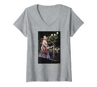 Damen Jane Wiedlin von The Go-Go Wir haben den Beat Michael Grecco T-Shirt mit V-Ausschnitt