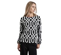 Street One Frauen Jaquard-Shirt in Schwarz, Gr: 46