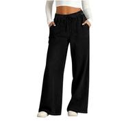 Damen Jeans Weites Bein High Waist Stretch Baggy Wide Leg Jeanshose Gothic Denim Hosen Hohe Taille Punk Lose Palazzo Hose Gerade Hosen und Mädchen Streetwear Gerades Bein Lockere Schlupf Freizeithose