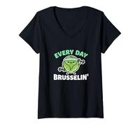 Damen Jeden Tag Brüsseler Gesunder Lebensstil, Fitness, Ernährung T-Shirt mit V-Ausschnitt