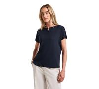 STREET ONE Damen 3226600 Jersey-Shirt mit Cut-Out, Deep Blue, 36