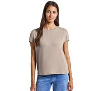 STREET ONE Damen 3226969 Jersey-Shirt mit Mesh-Detail, Morning beige, 36