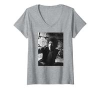 Damen Jimi Hendrix Gitarrenlegende bei Mayfair Flat Purple Haze 1969 T-Shirt mit V-Ausschnitt