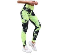 Damen Jogginghose Herbst Sport Leggings High Waist Sporthose Lang Gym Yogahose Booty Scrunch Sportleggings Fitnesshose Push Up Leggins Tights Blickdicht Traininghose mit Bunt Druck