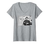 Damen Johnny Cash, American Outlaws, Highwaymen-Ära 1990 T-Shirt mit V-Ausschnitt
