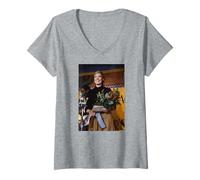 Damen Julie Andrews The Sound of Music 1989 von Michael Grecco T-Shirt mit V-Ausschnitt