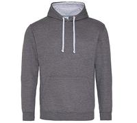 Damen Just Hoods - Varsity Hoodie Hoodie, Anthrazit/Heather Grey, XXL