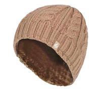 Damen Kabelstrick 3,4 Tog Fleece-Futter Thermo Wintermütze Einheitsgröße