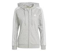 Damen-Kapuzenpulli mit Reißverschluss adidas Essentials French Terry 3-Bandes Grau S