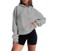 Damen Kapuzenpullover Aesthetic Y2k Hip Hop Hoodie Freizeit Teenager Mädchen Sweatshirt Basic Einfarbig Kapuzenpulli Langarmshirt Frauen Langarm Pullover für Sport Fitness Outdoor Übergangsjacke