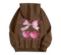 Damen Kapuzenpullover mit Rückenprint Aesthetic Y2k Hip Hop Hoodie Baggy Teenager Mädchen Sweatshirt Einfarbig Kapuzenpulli Langarmshirt Langarm Hooded Sweat für Sport Fitness Outdoor Übergangsjacke