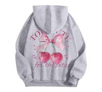 Damen Kapuzenpullover mit Rückenprint Casual Teenager Mädchen Sweatshirt Harajuku Sweatshirts Langarmshirt Y2k Hip Hop Hoodie Frauen Langarm Pulli Pullover für Sport Fitness Outdoor Übergangsjacke
