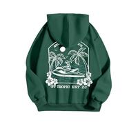 Damen Kapuzenpullover mit Rückenprint Leichte Hoodie Lässig Teenager Mädchen Sweatshirt Einfarbig Kapuzenpulli Langarmshirt Frauen Langarm Pulli Pullover für Sport Fitness Outdoor Übergangsjacke