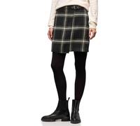 Minirock STREET ONE, Damen, Gr. 46, schwarz, Stoff, 90% Polyester, 10% Polypropylen, unifarben, comfort fit kniefrei, Röcke Minirock, mit Karomuster (20459256-46) schwarz