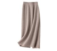 Damen Kaschmirrock- Slim Fit Maxi-Rock Strickrock