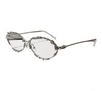 Damen Katzenaugen-Sonnenbrille Metall Diamant Rahmen Ovale Linse UV400 Schutz Retro Y2K Mode Brillen für Reisen Outdoor Sport Fahren Weiß Gold (D)