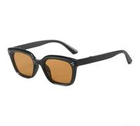 Damen Katzenaugen Sonnenbrille mit UV400 Schutz, Quadratische Vollrand Fassung aus PC, Leichte Mode für accessoire für Alltag und Outdoor, Grau Rahmen mit Grauer(B)