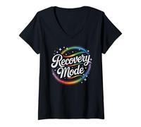 Damen Kawaii Erholungsmodus Beratung Crew PTA Wellness NA Therapie T-Shirt mit V-Ausschnitt